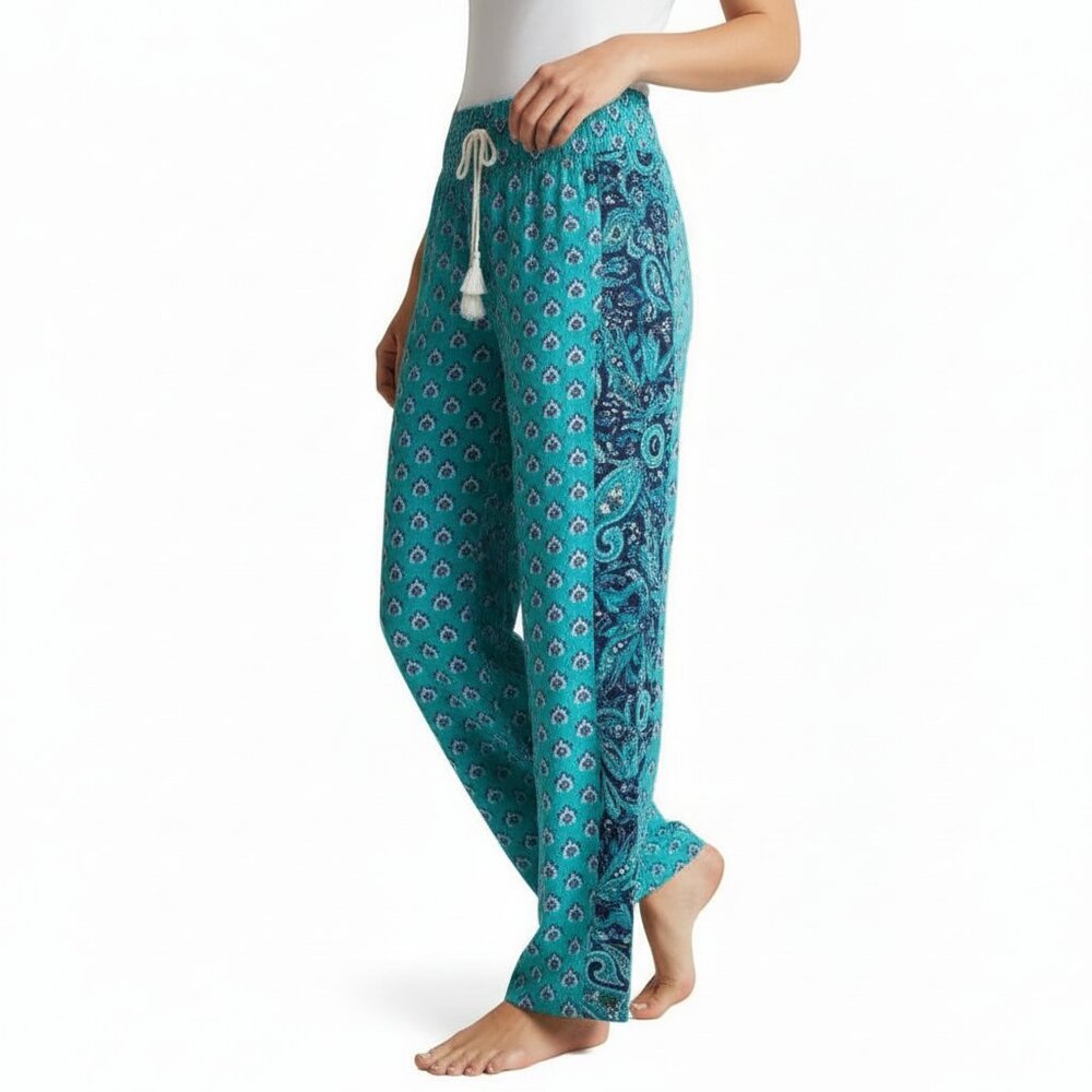 Vera Bradley Posies Medallions Saffron Palazzo Pant, XL